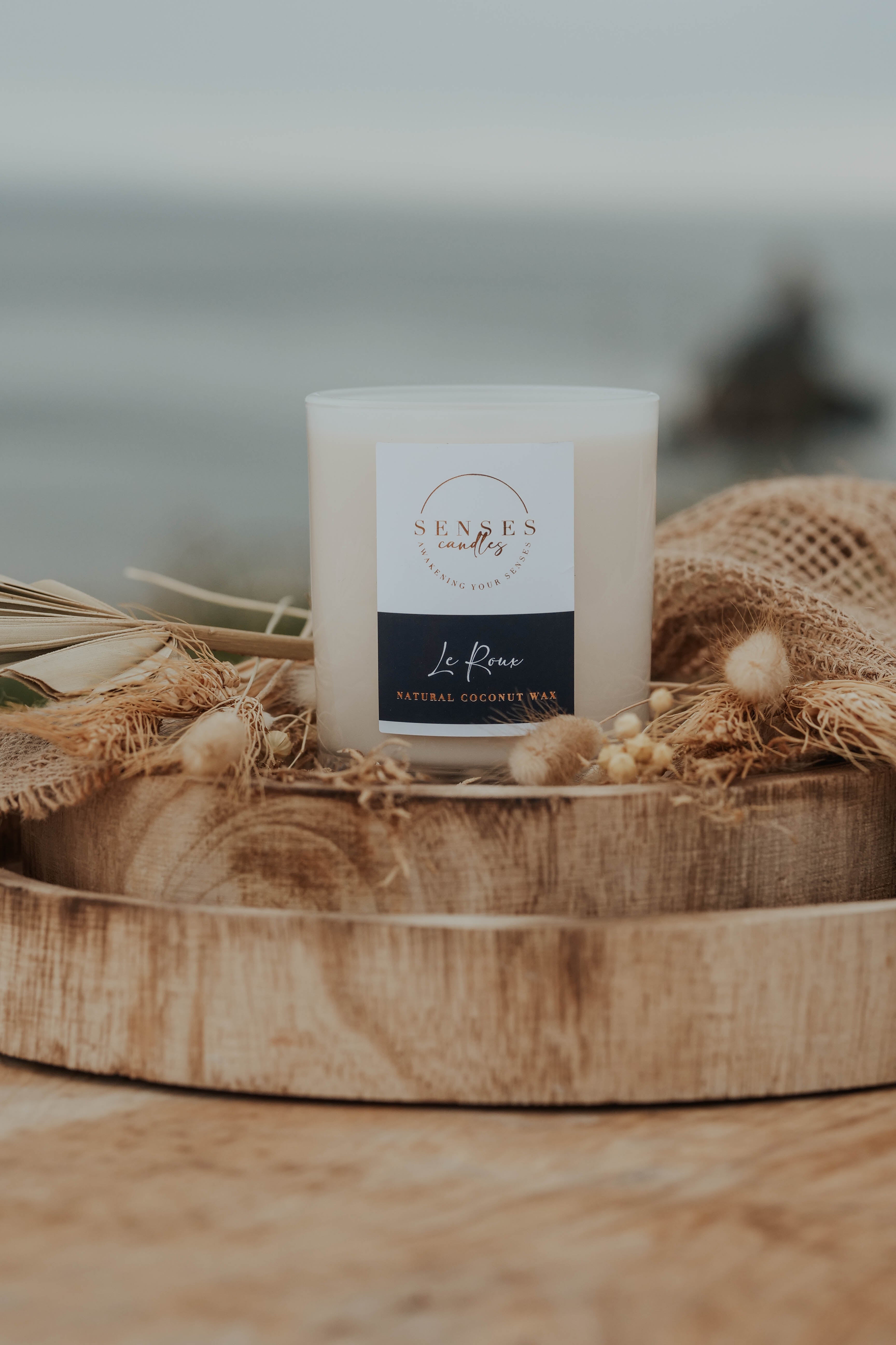 Le Roux Salted Caramel Vanilla Candle - Premium Natural Wax | By Senses