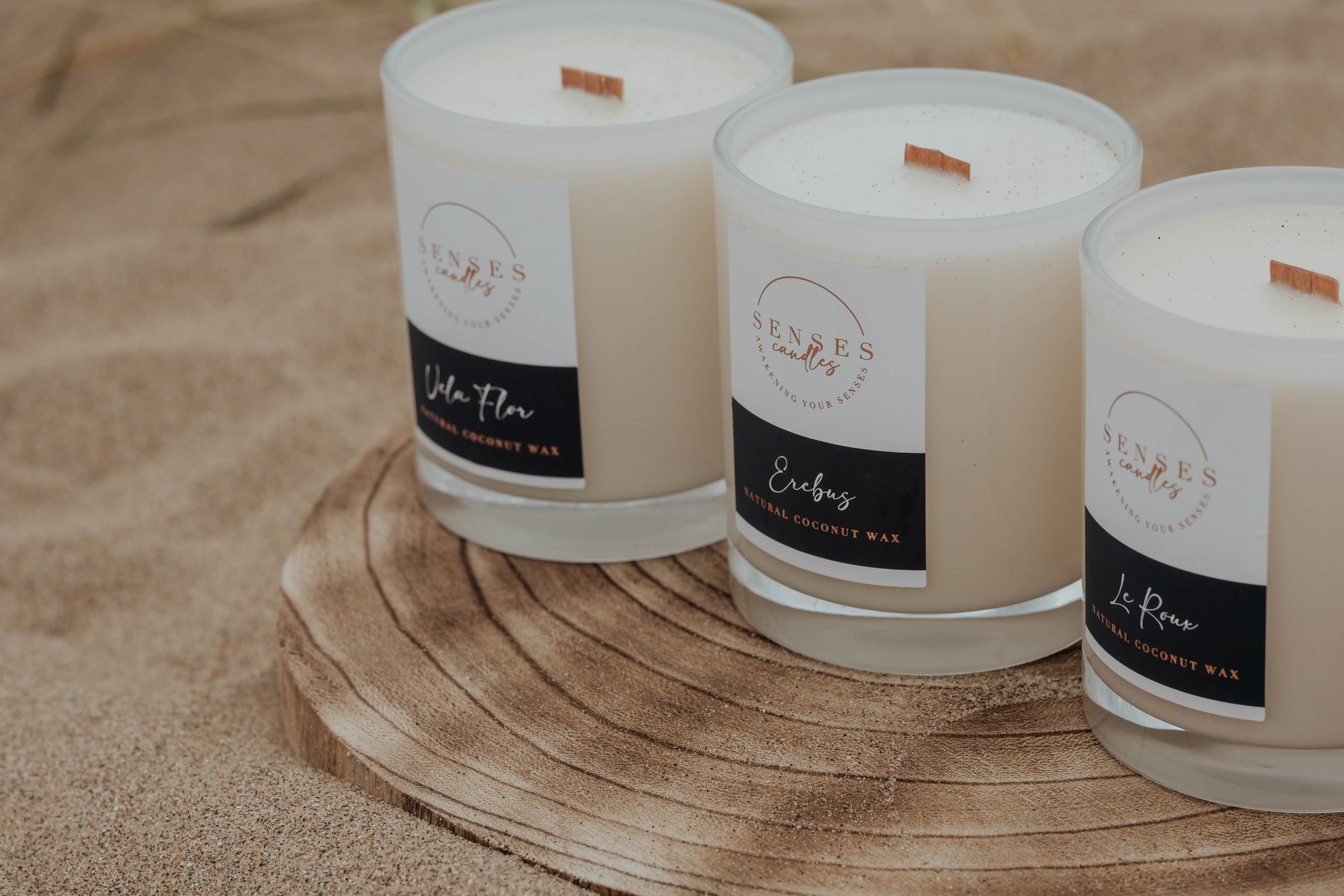 Erebus - Lemon Oak Candle - Luxury Wood Wick Candle | By Senses