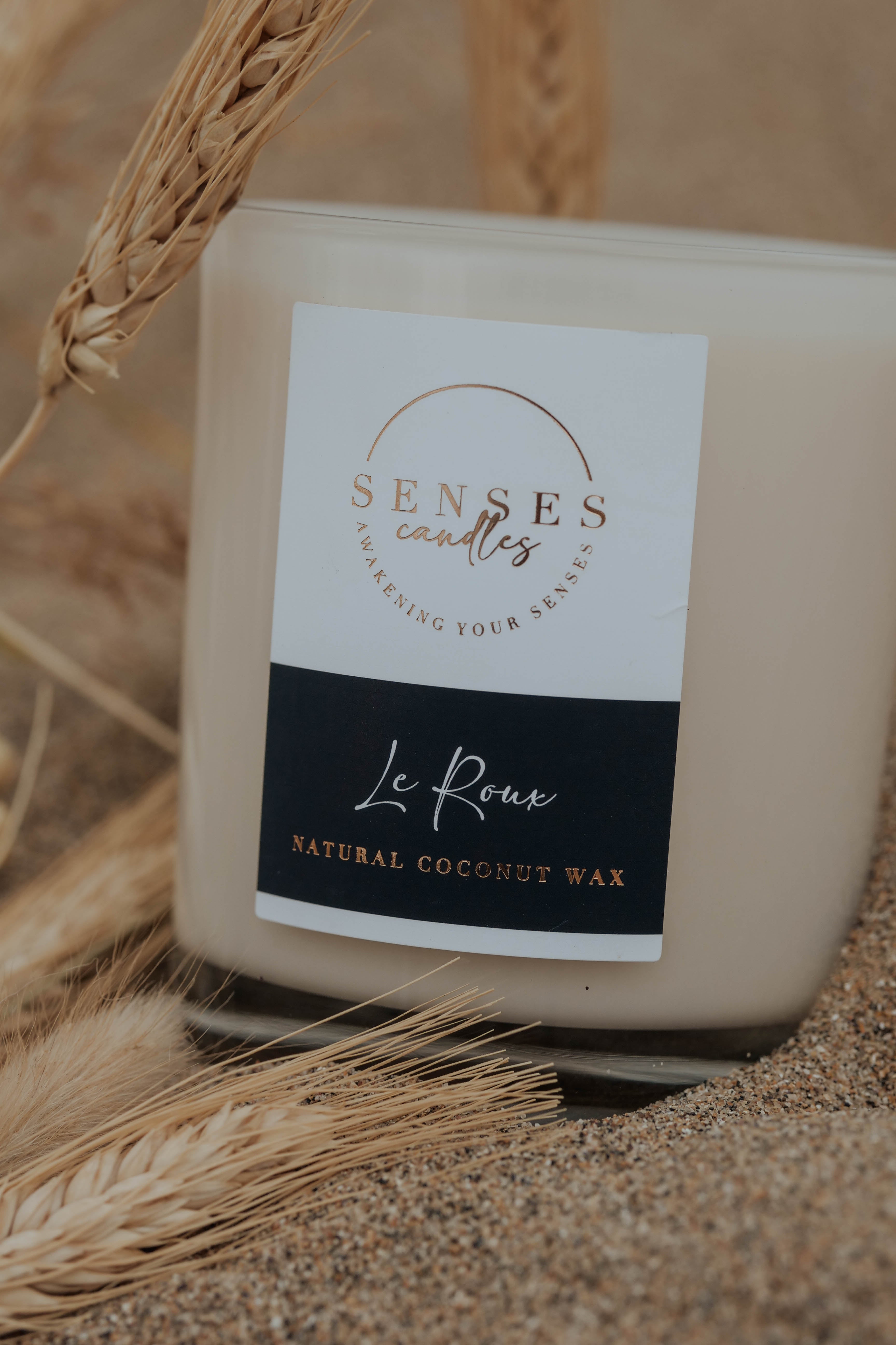 Le Roux Salted Caramel Vanilla Candle - Premium Natural Wax | By Senses