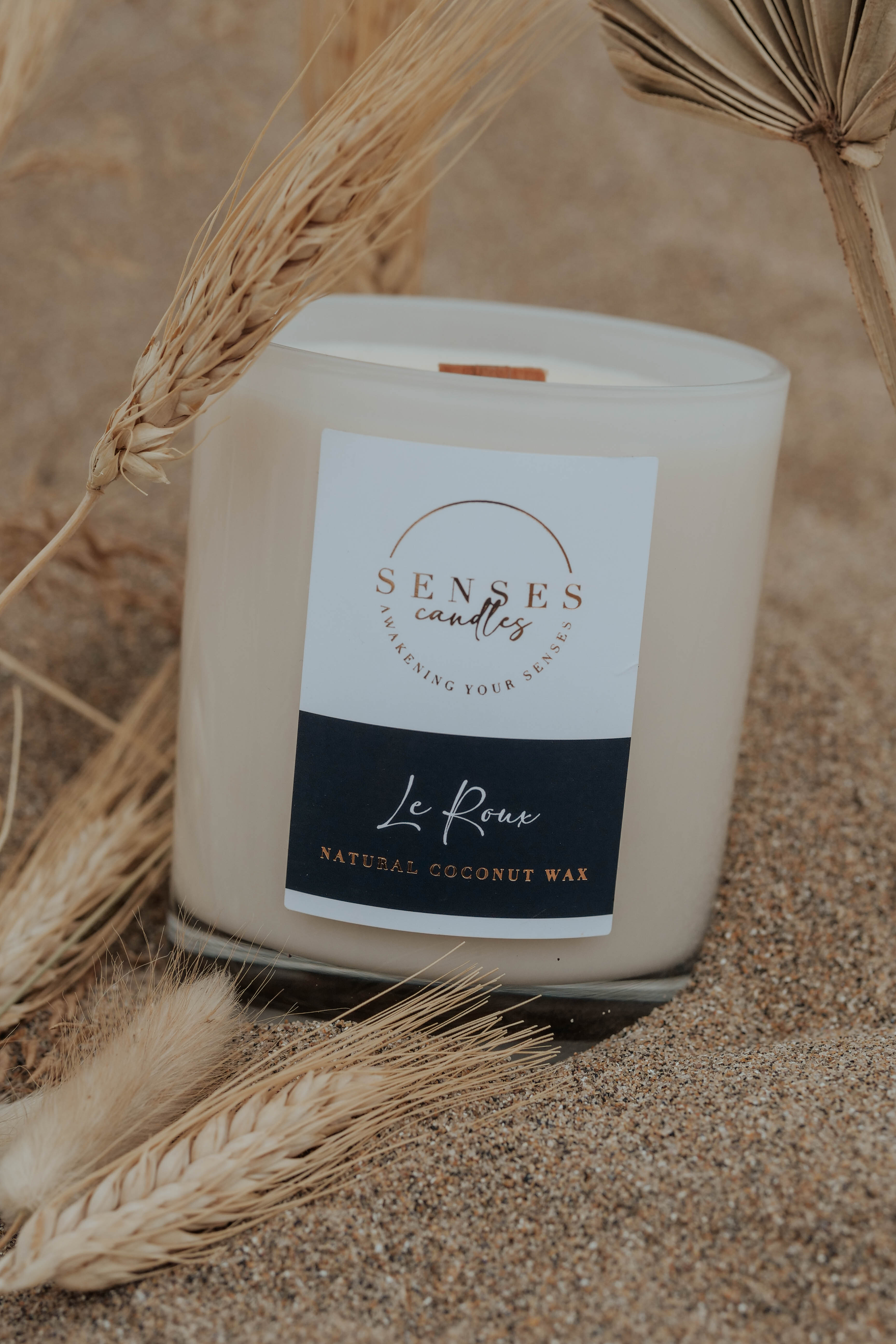 Le Roux Salted Caramel Vanilla Candle - Premium Natural Wax | By Senses