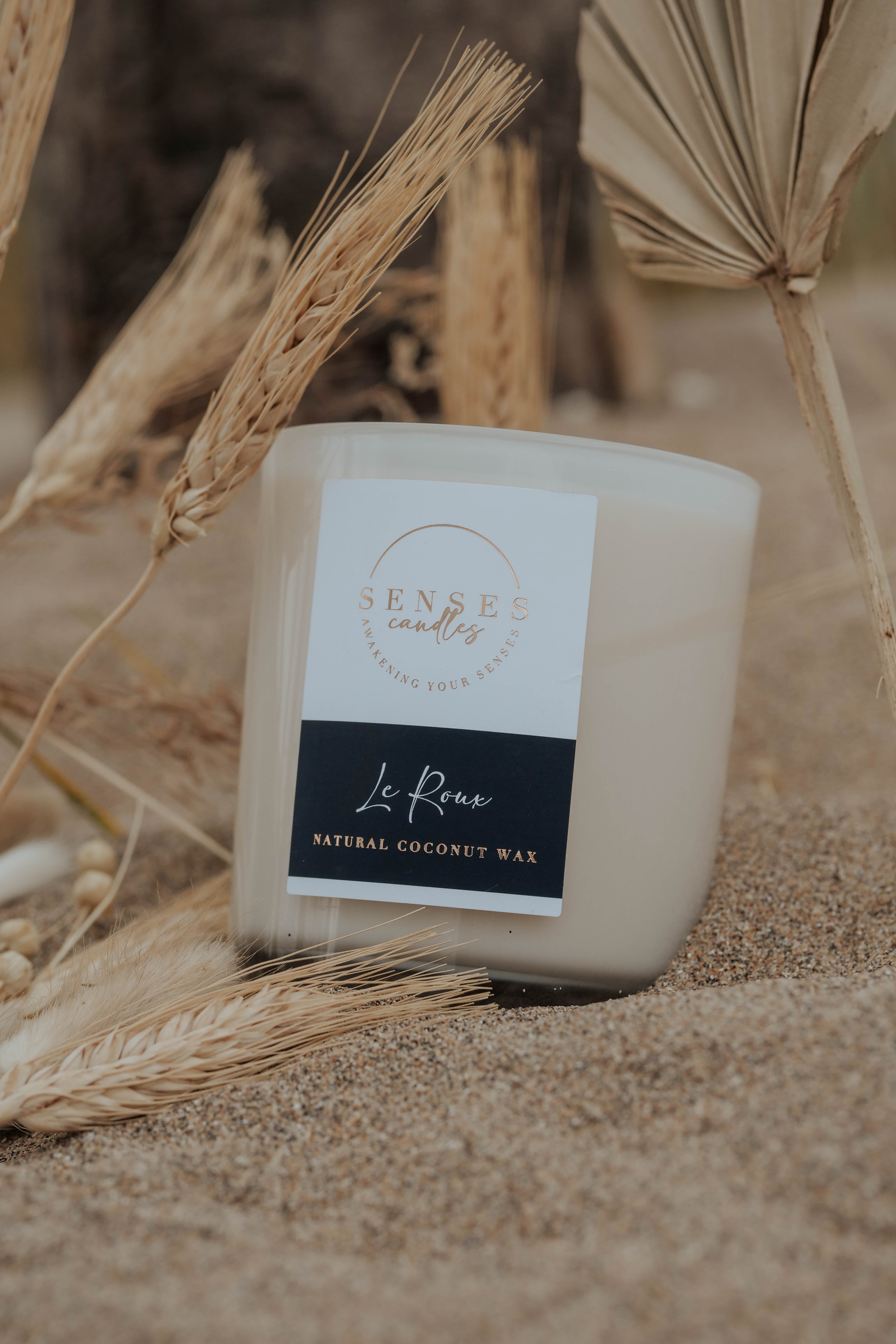 Le Roux Salted Caramel Vanilla Candle - Premium Natural Wax | By Senses