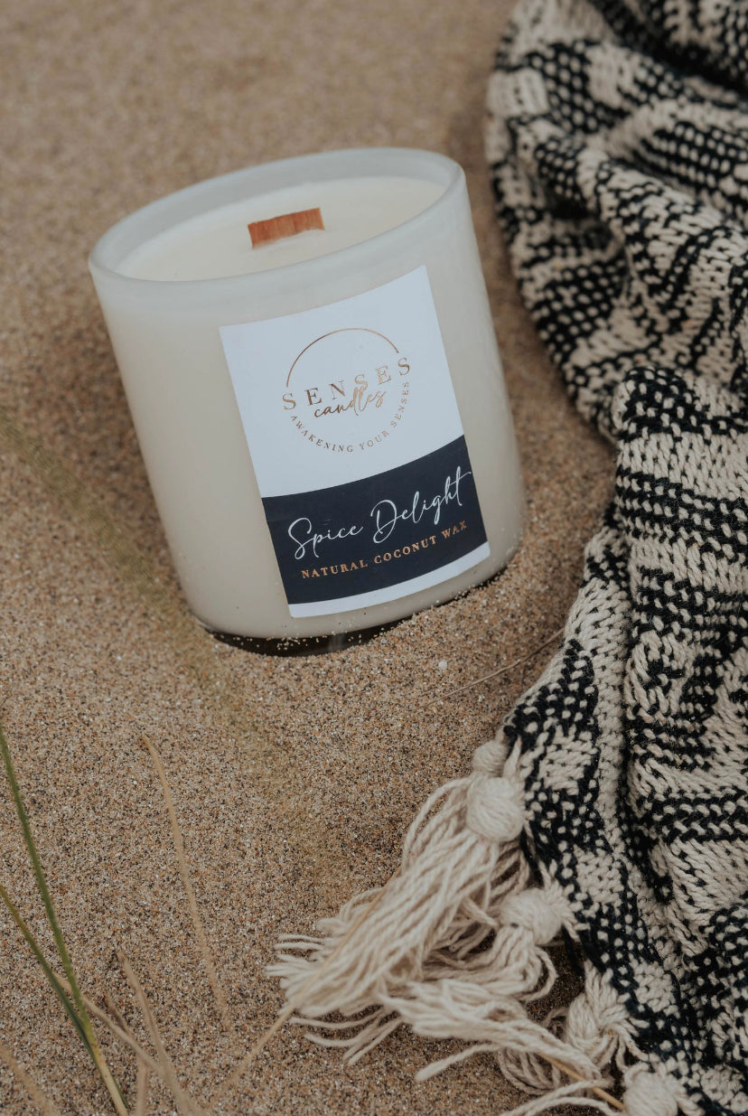 Spice Delight Candle - Gingerbread Cinnamon & Vanilla | Natural Wax | By Senses