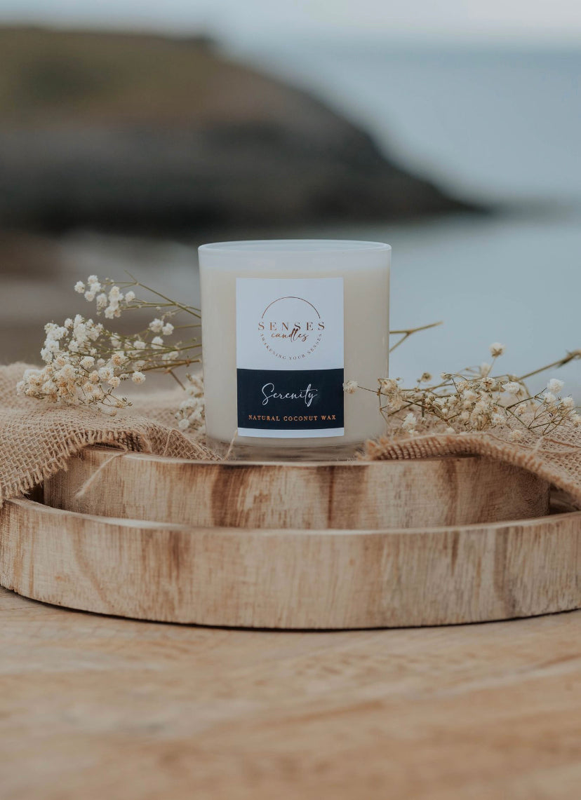 Serenity Candle - Rose Jasmine & Musk | Luxury Natural Wax | By Senses