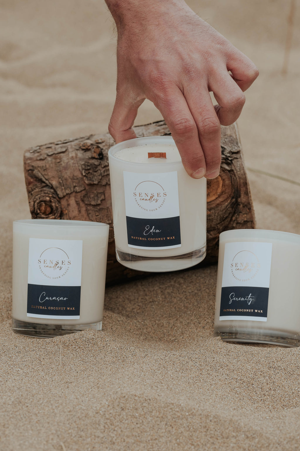 Eden Coconut Wax Blend Luxury Candle - Coconut & Sandalwood