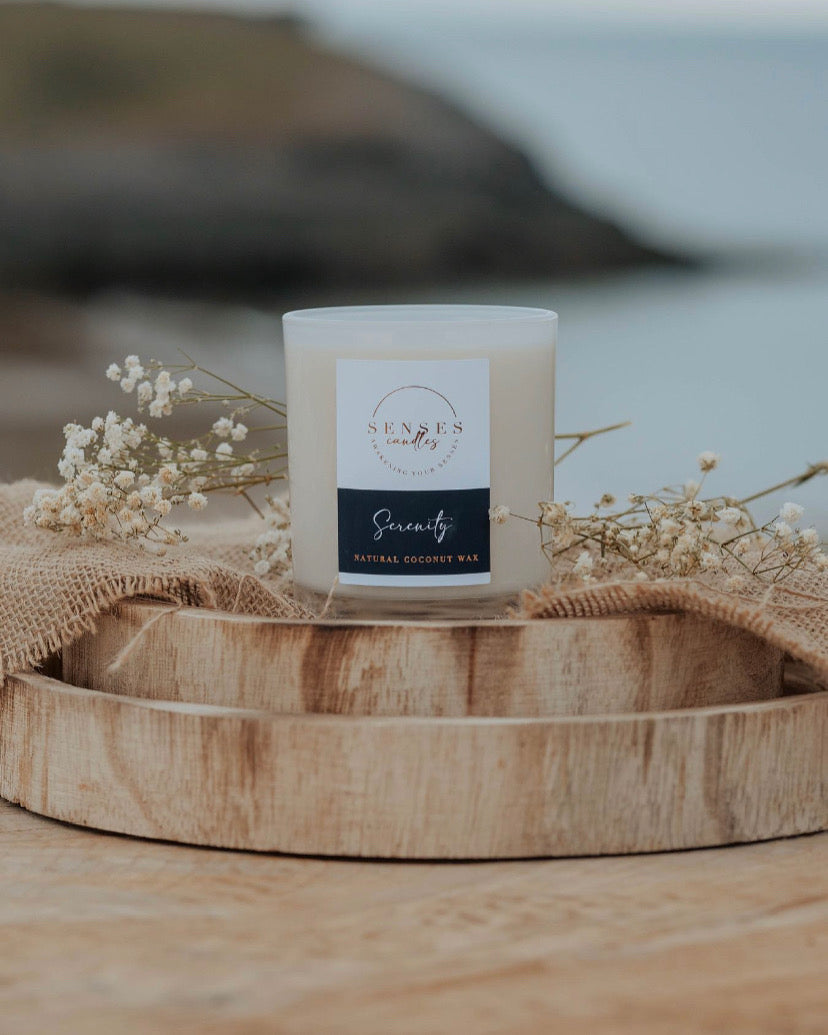 Serenity Candle - Rose Jasmine & Musk | Luxury Natural Wax | By Senses