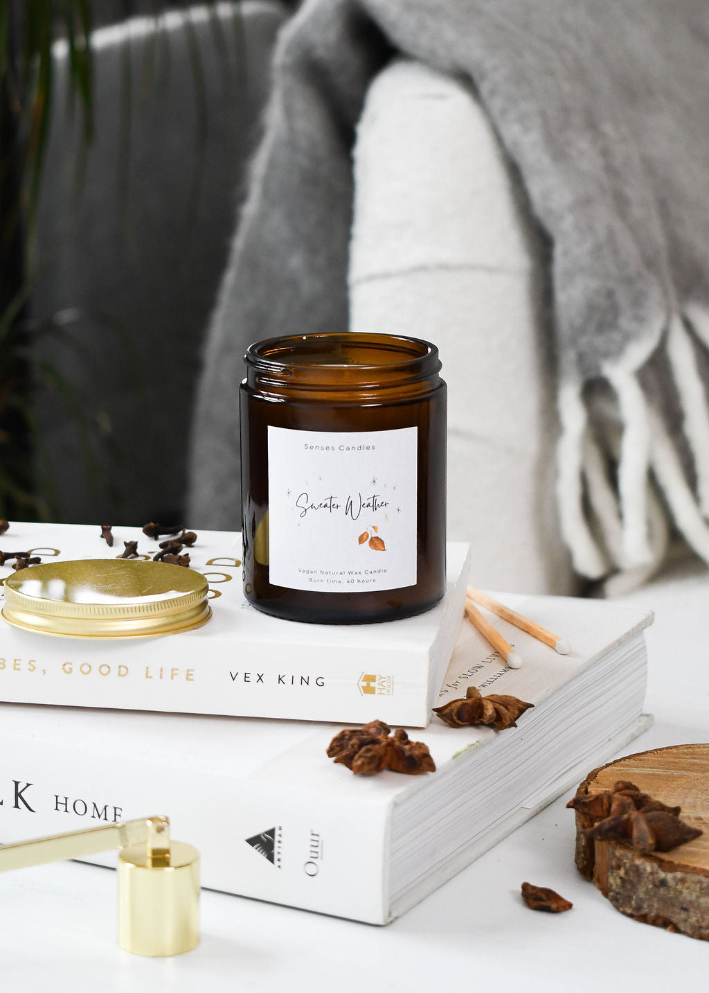 Pumpkin Spice Latte Candle - Autumn Coconut Wax Candle | Sweater Weather