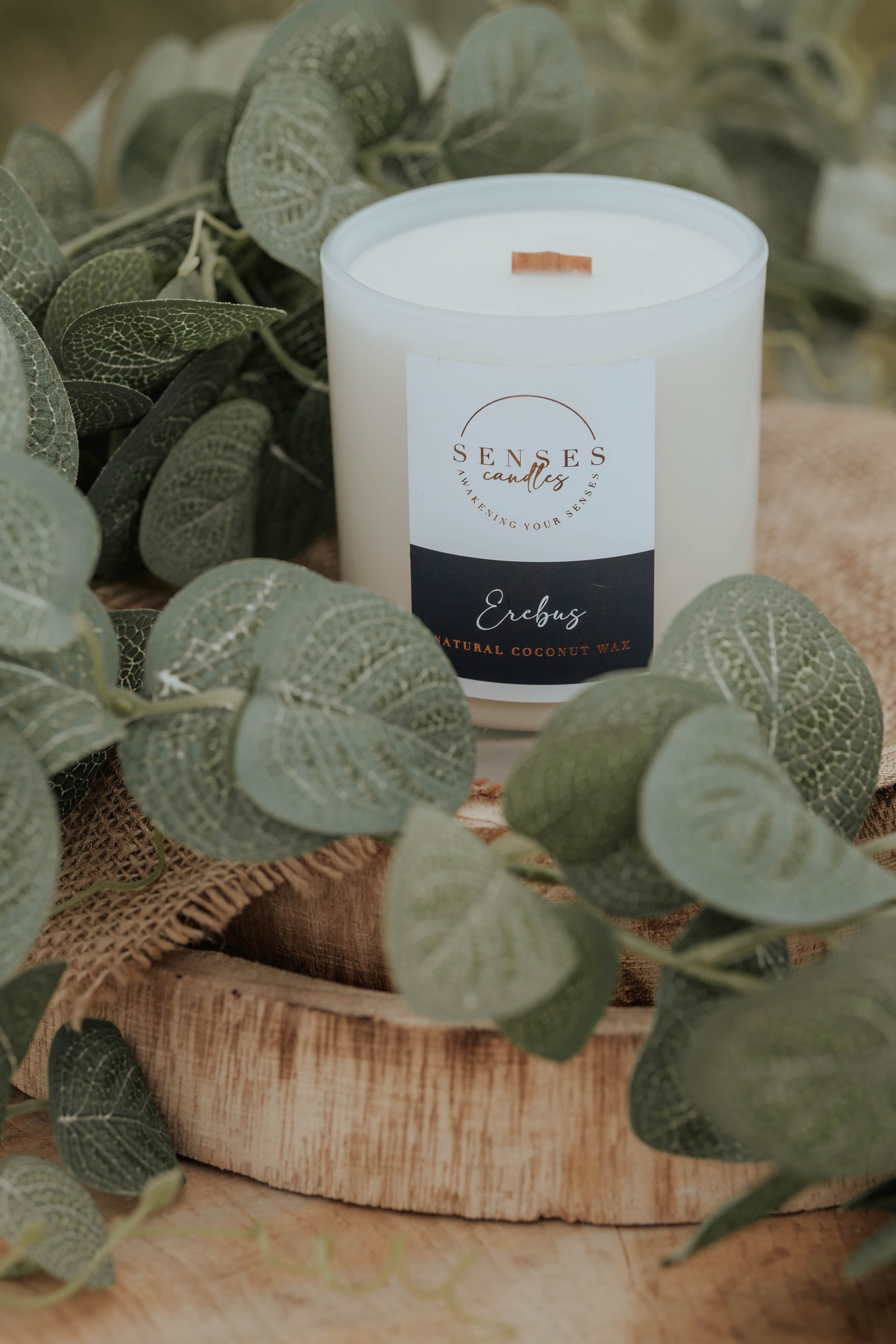 Erebus - Lemon Oak Candle - Luxury Wood Wick Candle | By Senses