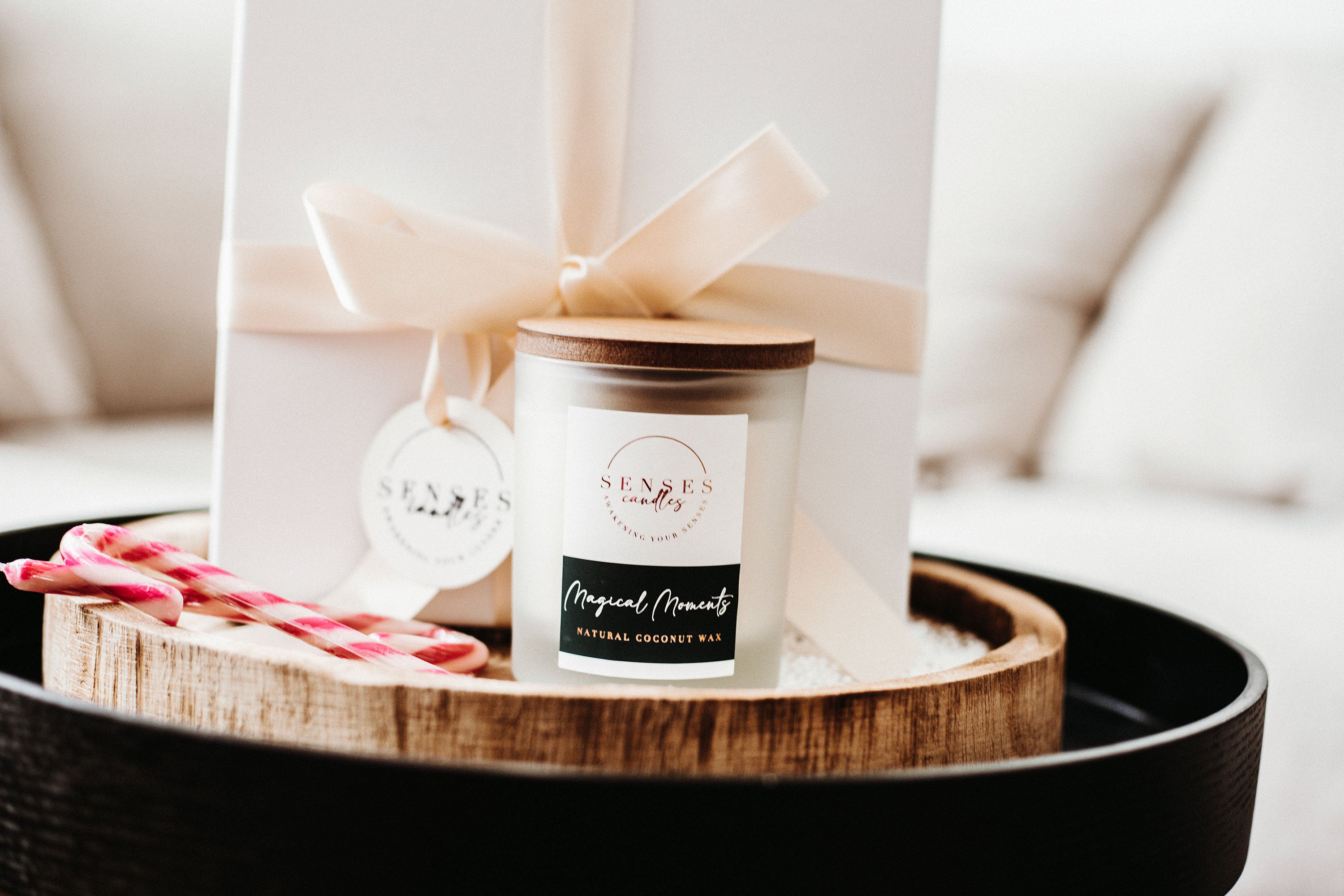 Frankincense Myrrh Candle - Luxury Wood Wick Candle | By Senses