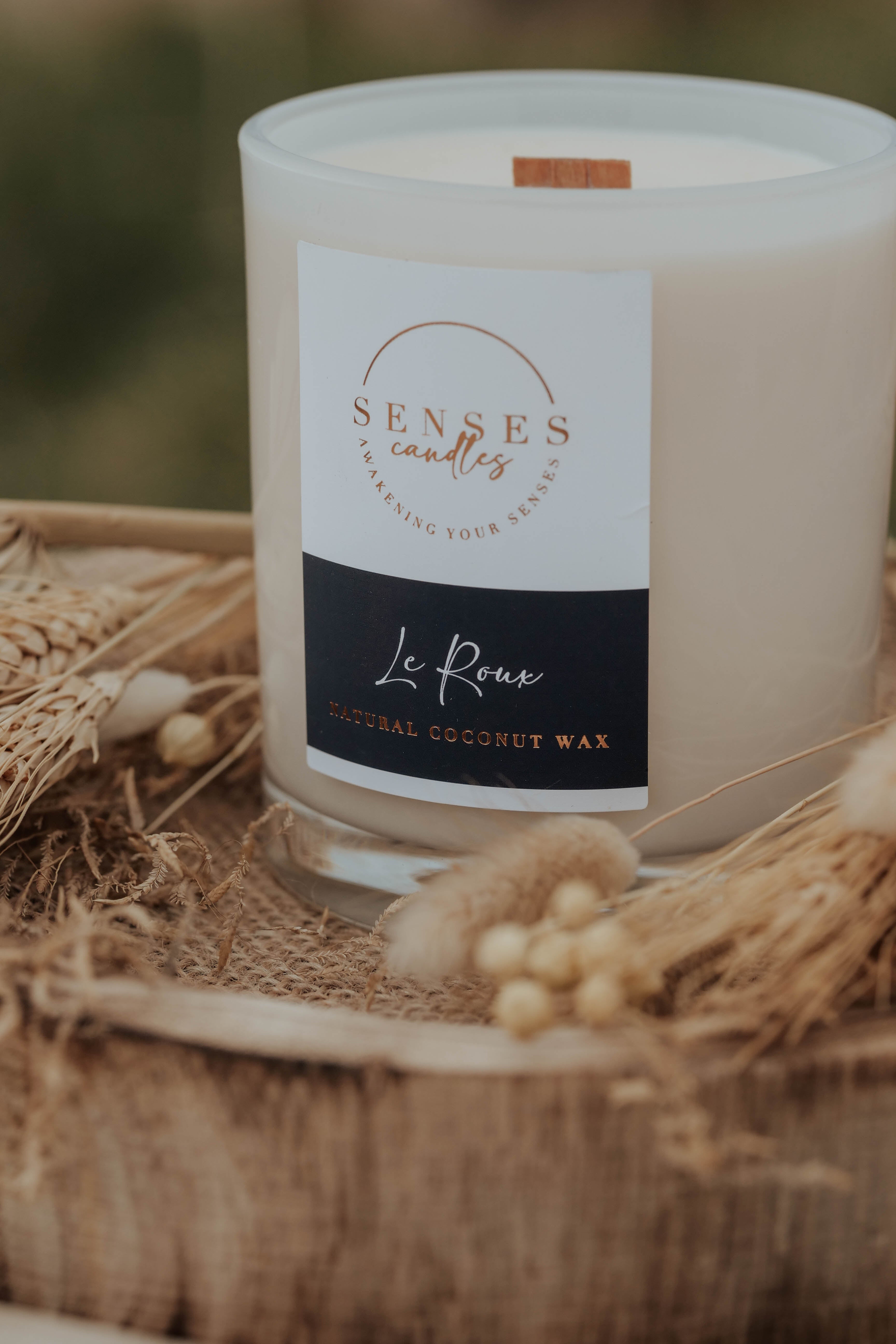 Le Roux Salted Caramel Vanilla Candle - Premium Natural Wax | By Senses