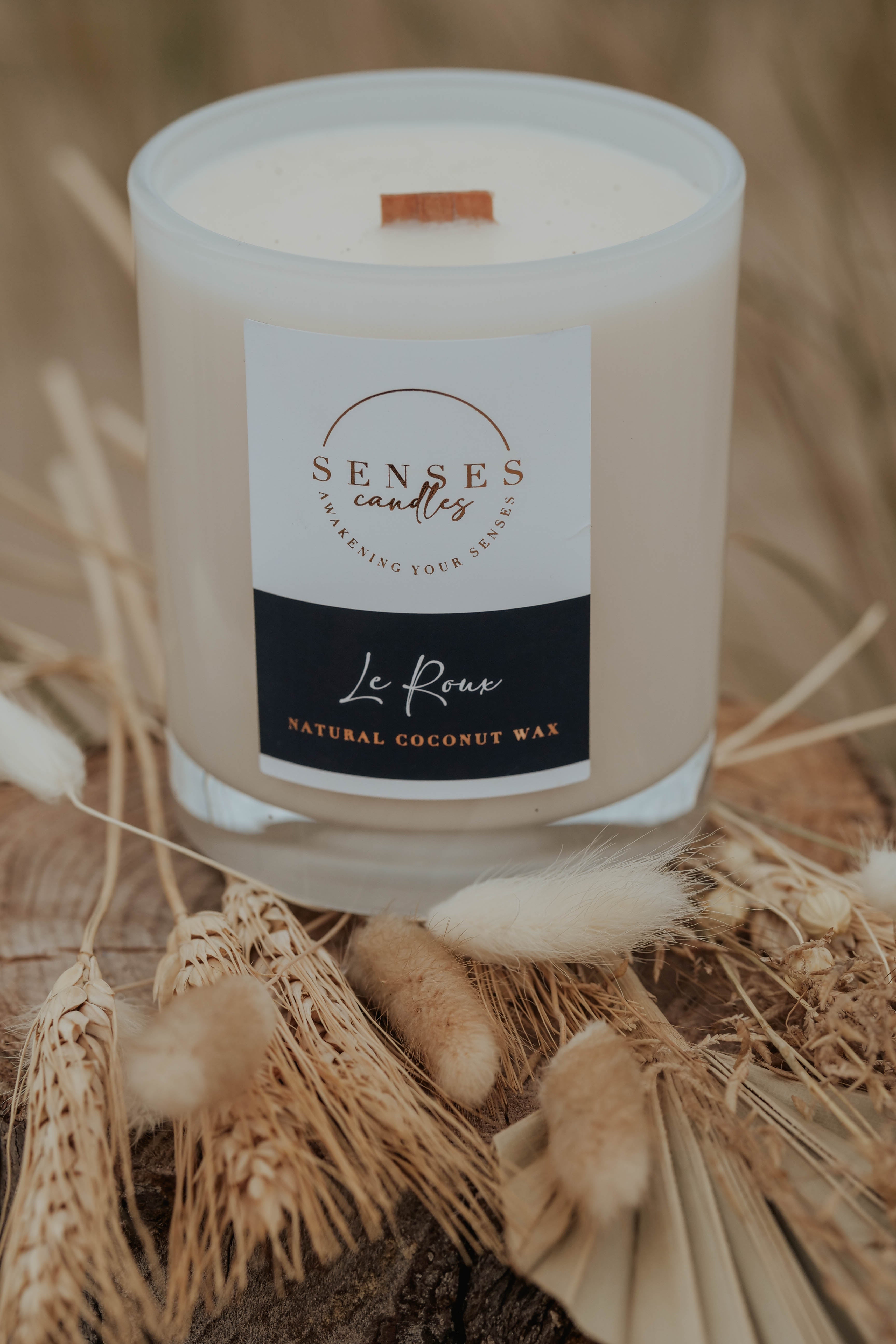 Le Roux Salted Caramel Vanilla Candle - Premium Natural Wax | By Senses